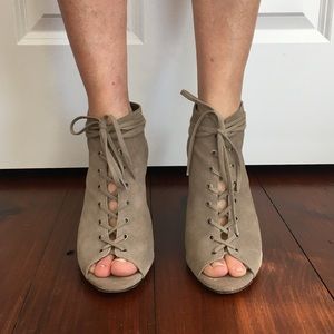 Joie Suede Lace Up Wedges